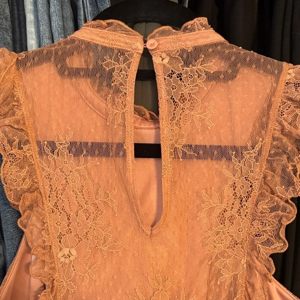 Elegant Lace Ruffle Top